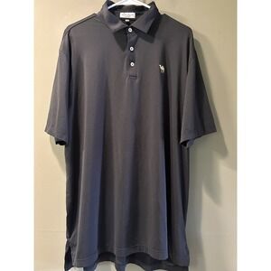 Peter Millar Summer Comfort Medinah Country Club Golf Polo Shirt Men L Skull AOP